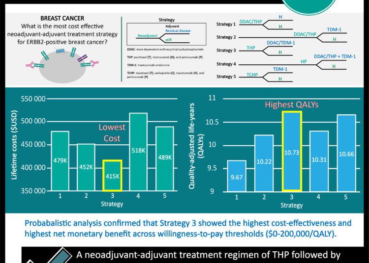 #VisualAbstract: Neoadjuvant paclitaxel, trastuzumab, and pertuzumab regimen shows high cost-effectiveness for ERBB2-positive breast cancer