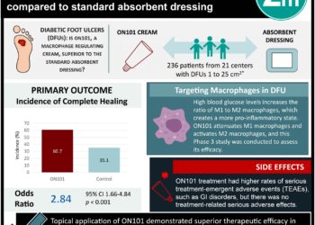 #VisualAbstract: Novel macrophage-regulating cream demonstrated superior therapeutic efficacy for the treatment of diabetic foot ulcers compared to standard absorbent dressing