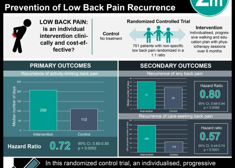 #VisualAbstract: An Individualised, Progressive Walking and Education Intervention is Effective for the Prevention of Low Back Pain Recurrence