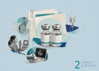The image features vials of a vaccine, a patient using a respiratory device, and medical devices highlighting aspects of infectious disease management, likely related to influenza.