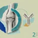 The image shows an illustration of a knee joint, accompanied by a representation of an antibody, suggesting a focus on rheumatoid arthritis or psoriatic arthritis and its treatment.
