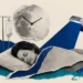 A sleeping patient in a hospital bed with an IV drip, a clock showing time, and light shining from a lamp, suggesting themes of sleep, time, and chemotherapy treatment.
