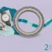 Blood pressure collage: a large artery cross-section ring, a tipped salt cellar spilling crystals and a plain wristwatch