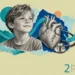 Heart disease in children collage: a smiling boy beside an engraved heart wrapped in a stethoscope