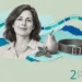 Weight management collage: a smiling middle-aged woman in a collared blouse beside a pear, a mint sprig and a coiled belt
