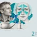 Chronic sinusitis collage: a man in profile beside a drawing of the sinuses in the face, a neti pot and a nasal spray bottle