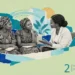 Two Congolese women are engaged in a therapeutic conversation with a mental health professional, likely focusing on trauma care.