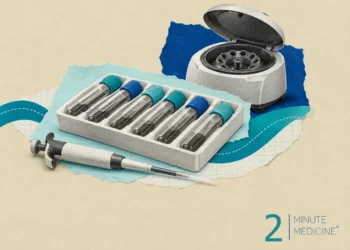 Blood tests collage: a tray of capped sample tubes lying flat, an open benchtop centrifuge and a pipette